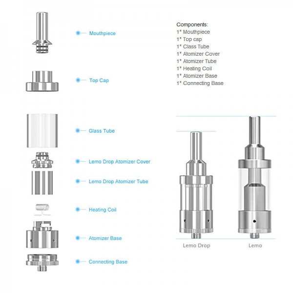 RTA - eCig Lemo Drop Atomizer 2.7ml
