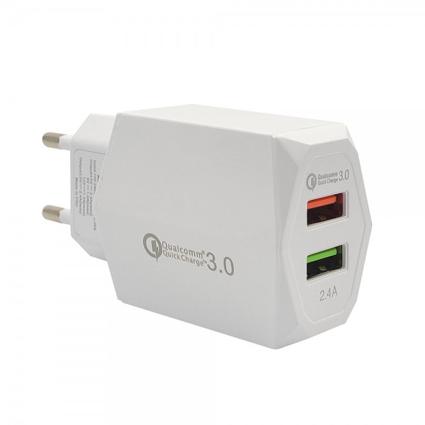 Chargers - PowerOn CH-85 Dual USB Quick charger 3.0