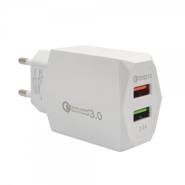Φορτιστές - PowerOn CH-85 Διπλός Φορτιστής USB QC 3.0