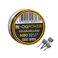 E-Cig Power Ni80 Triple Core Fused Clapt...
