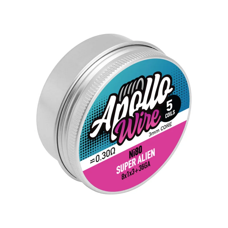 Apollo Ni80 Super Alien 8X1X3+36Ga / 0.3 Ohm / 5 Coils