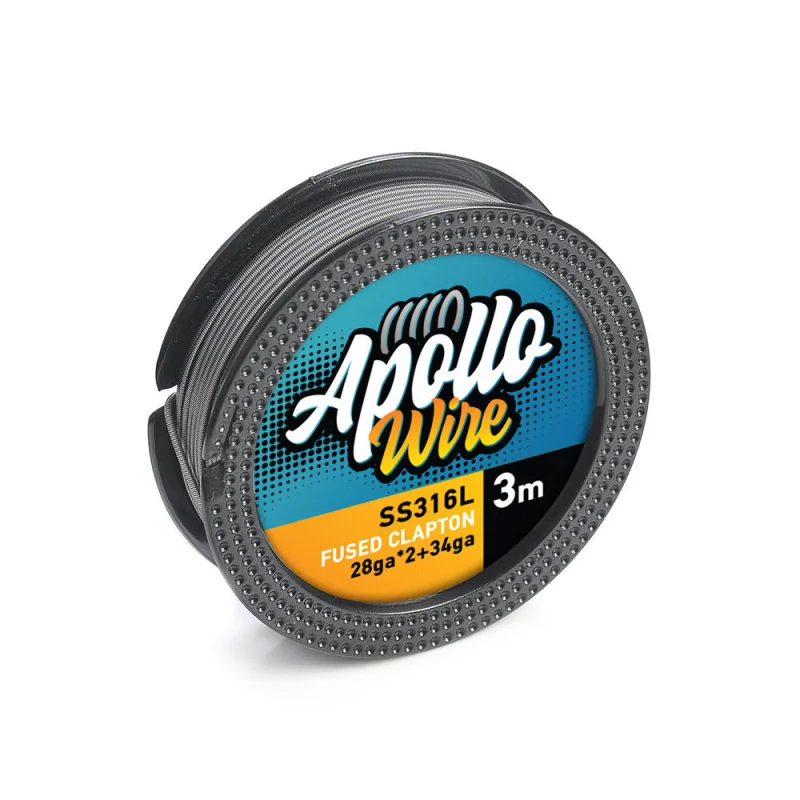 Apollo Wire SS 316L Fused Clapton 2X28Ga+34Ga 3M