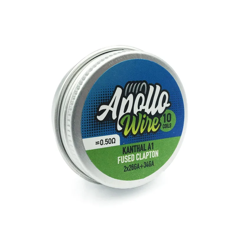 Apollo Kanthal A1 Fused Clapton 2X26Ga+34Ga / 0.5 Ohm / 10 Coils 10pcs