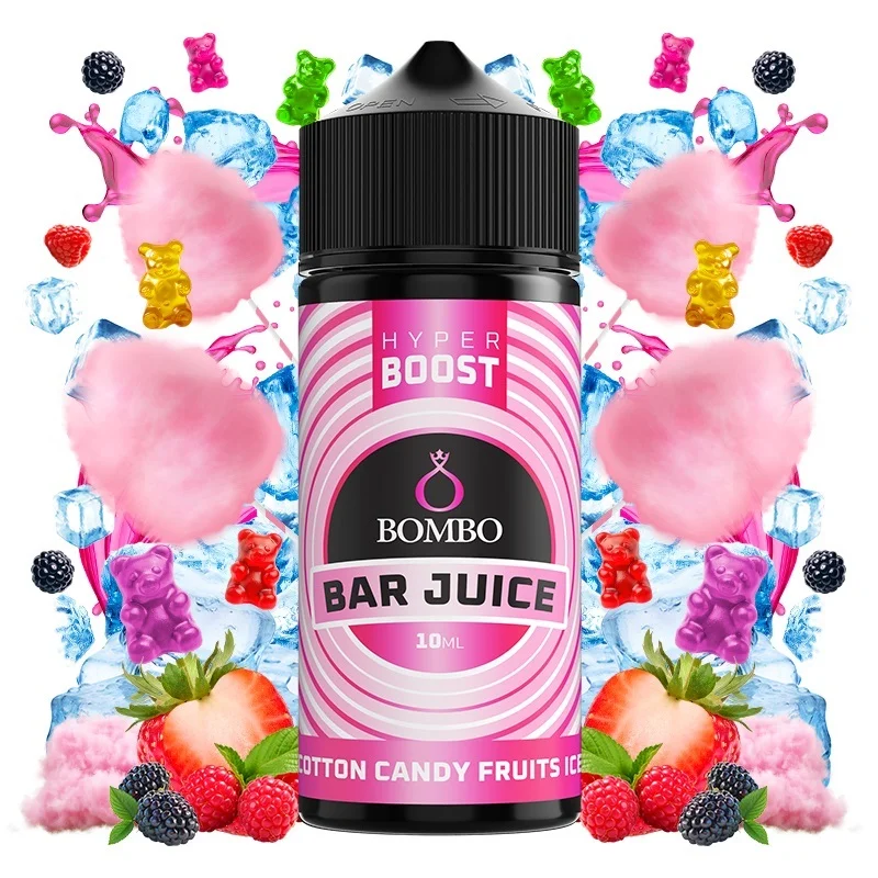 Bombo Bar Juice Hyper Boost Cotton Candy Fruits 10/120ml