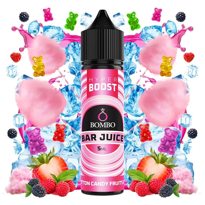 Bombo Bar Juice Hyper Boost Cotton Candy Fruits 5/60ml
