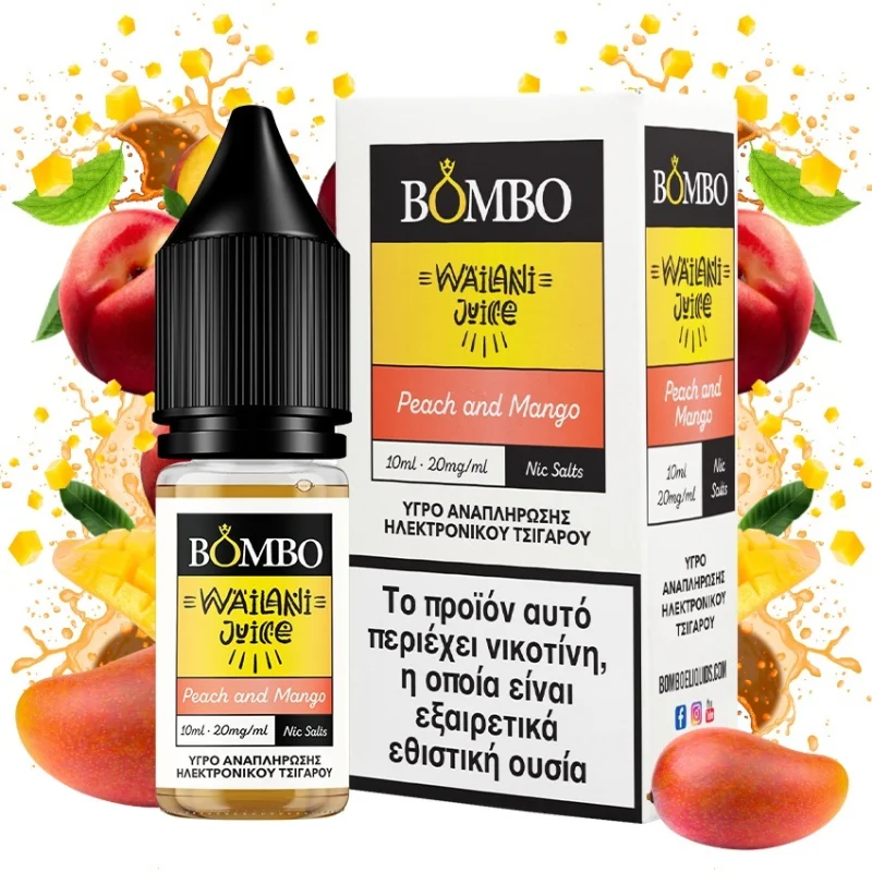 Bombo Wailani Juice Peach And Mango Salt 20mg 10ml