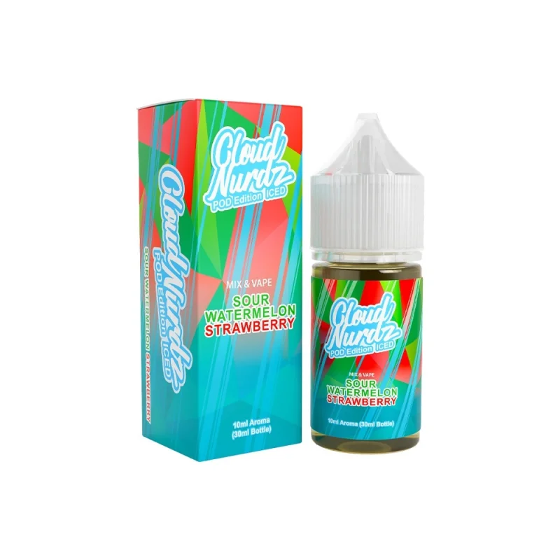 Cloud Nurdz Sour Watermelon Strawberry Pod Edition Iced 10/30ml