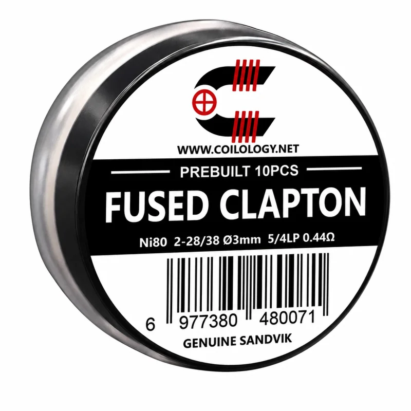 Coilology Fused Clapton Sandvik Ni80 2-28/38 5/4Lp 0.44 Ohm 10pcs