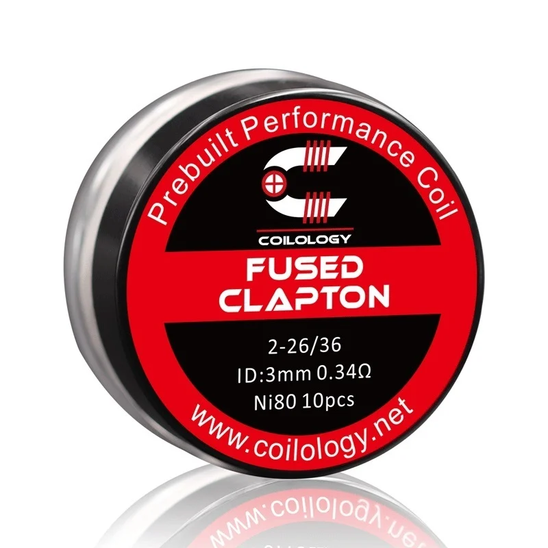 Coilology Fused Clapton Pre-built Coil Ni80 0.34 Ohm 10pcs