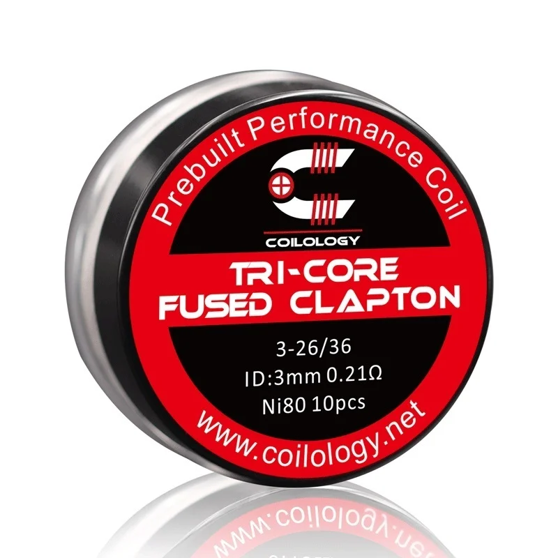 Coilology TRI-CORE Fused Clapton Pre-built Coil Ni80 0.21 Ohm 10pcs
