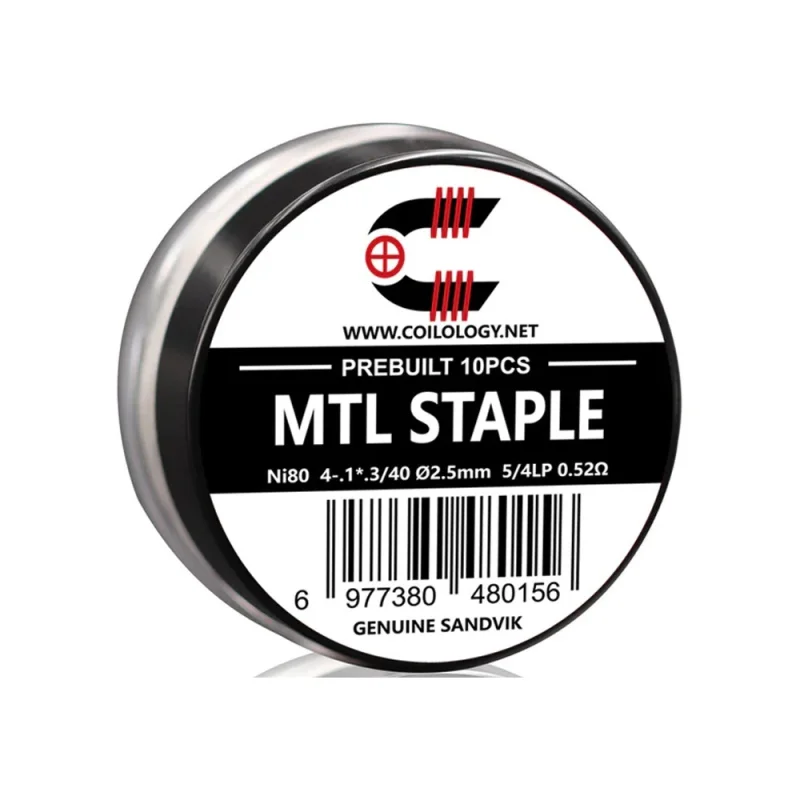 Coilology MTL Staple Coil Sandvik Ni80 0.52 Ohm 10pcs