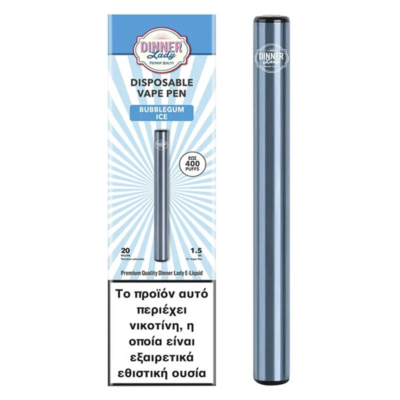 Dinner Lady Bubblegum Ice Vape Pen 1.5ml 20mg