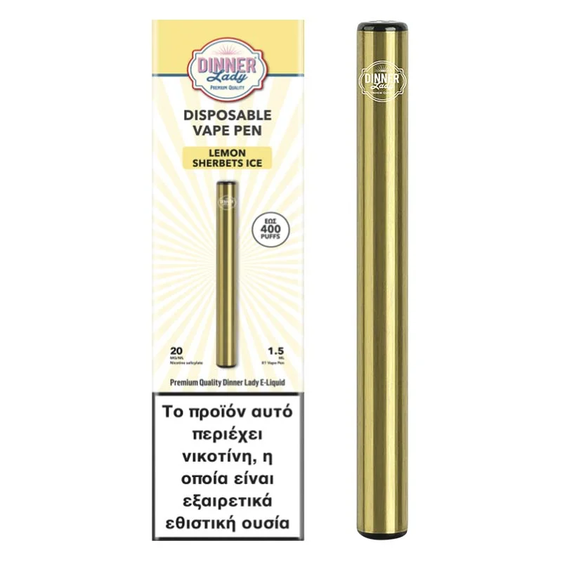 Dinner Lady Lemon Sherbets Ice Vape Pen 1.5ml 20mg