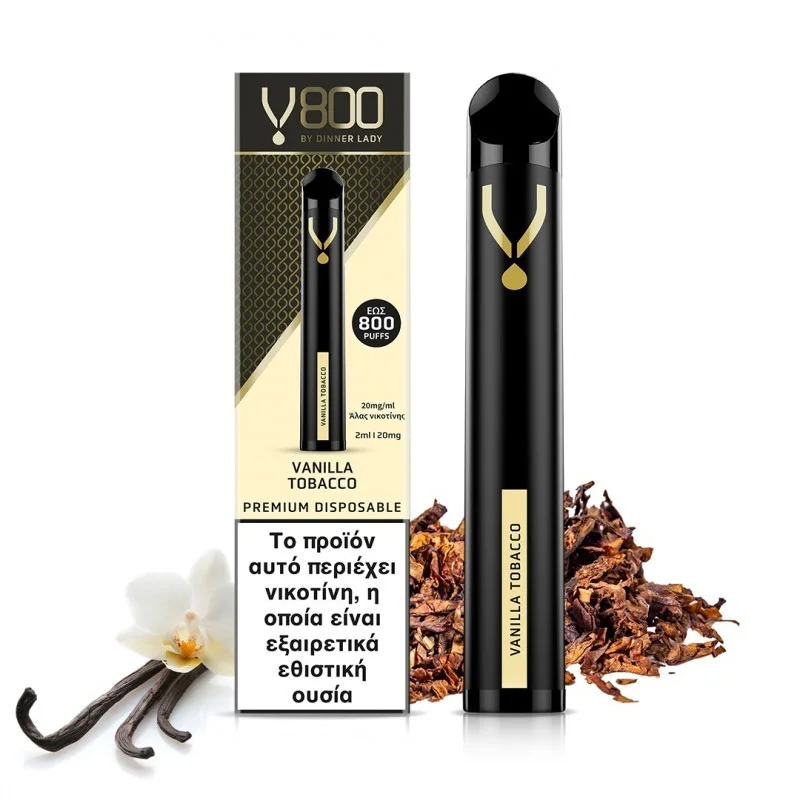 Dinner Lady V800 Vanilla Tobacco 2ml 20mg - DINNER LADY Brand - Disposable Vapes