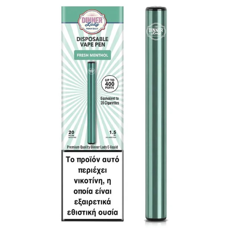 Dinner Lady Fresh Menthol Vape Pen 1.5ml 20mg