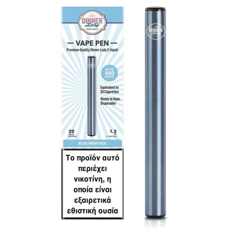 Dinner Lady Blue Menthol Vape Pen 1.5ml 20mg