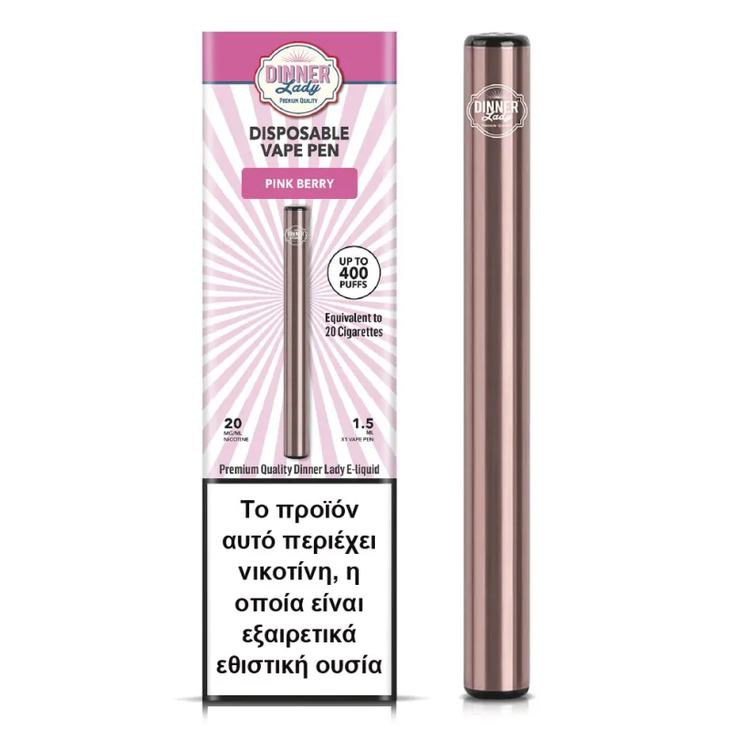 Dinner Lady Pink Berry Vape Pen 1.5ml 20mg