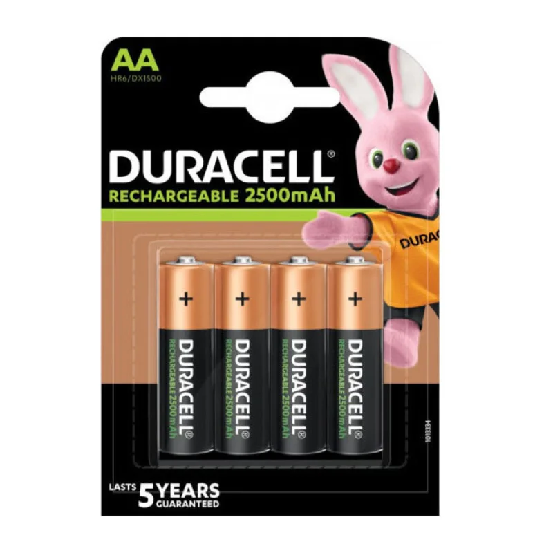 Duracell 4X Aa Rechargeable 2500mAh - DURACELL Brand - Batteries & Chargers