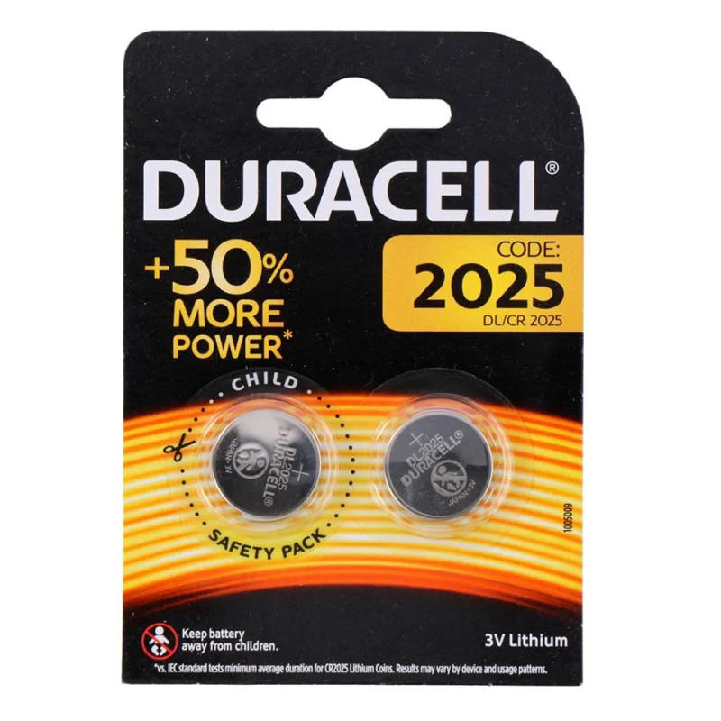 Duracell Long Lasting Power CR2025 3V 2pcs