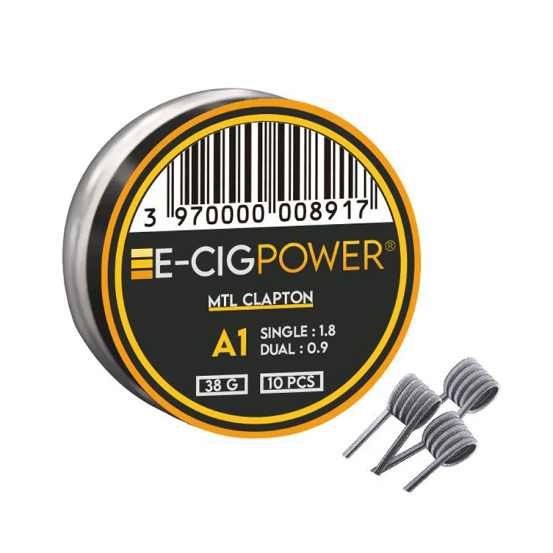 E-Cig Power A1 MTL Clapton 10 Coils 10pcs