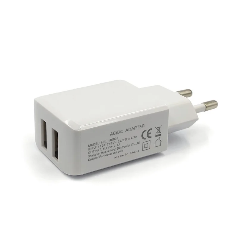 eCig Hellas Wall Charger 2XUSB 220V-2A White - ECIG HELLAS Brand - Batteries & Chargers