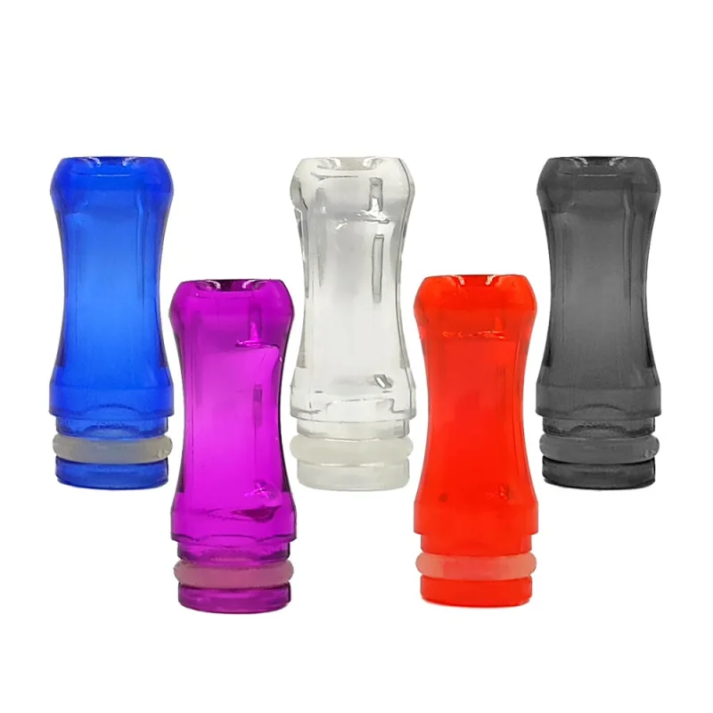 eCig Hellas Drip Tip Plastic Crystal Round Λευκό