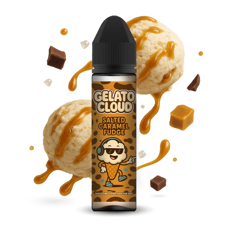 eCig Hellas Gelato Cloud Salted Caramel Fudge 10/60ml