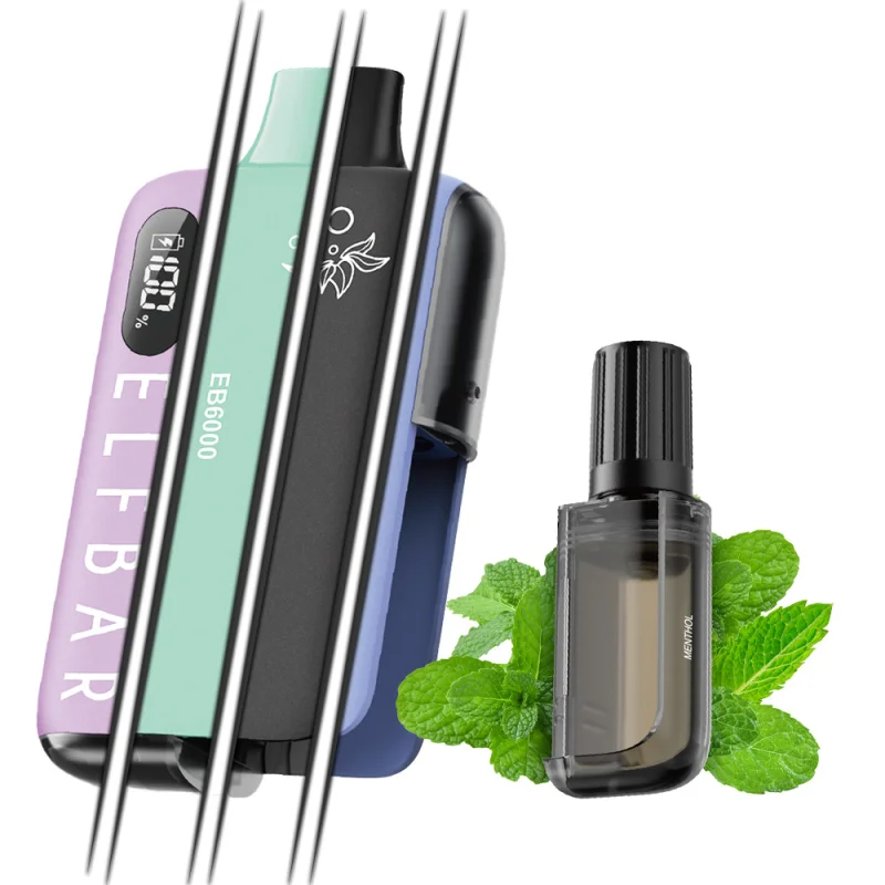 ELF BAR 6000 Menthol Μαύρο