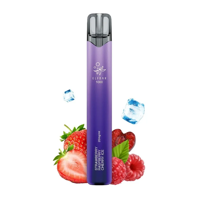 ELF BAR 1000 Strawberry Raspberry Cherry Ice 20mg 2ml