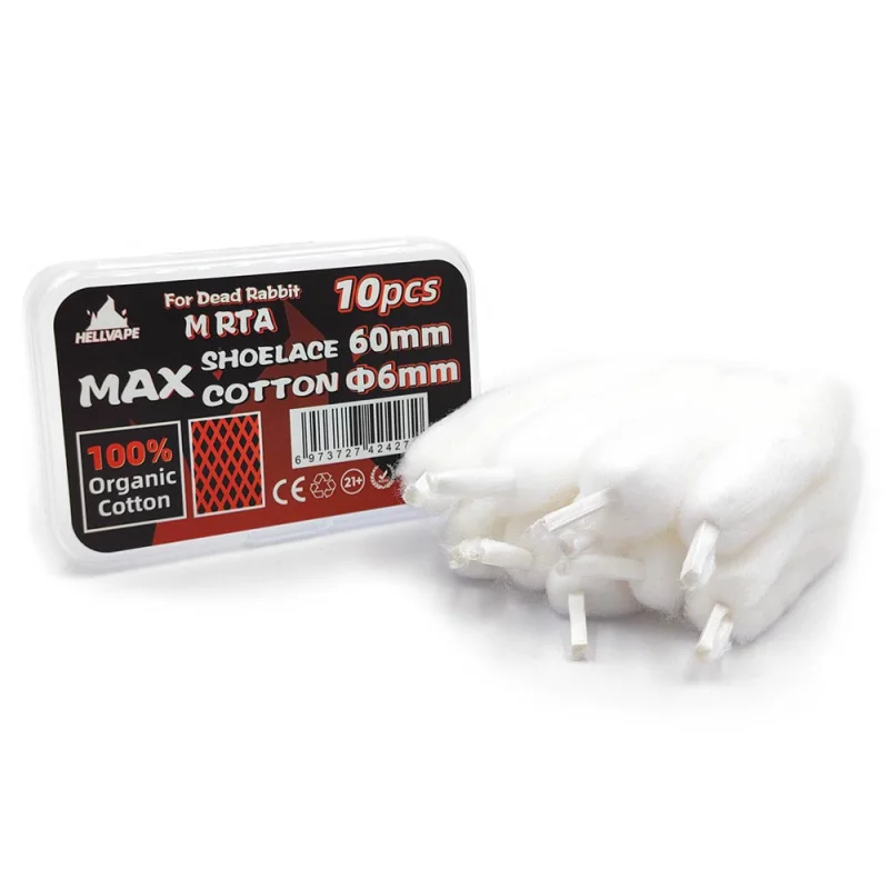 Hellvape Dead Rabbit M RTA Max Shoelace Cotton X10 - HELLVAPE Brand - Cotton
