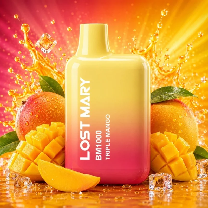 Lost Mary BM1000 Triple Mango 20mg 2ml - LOST MARY Brand - Disposable Vapes