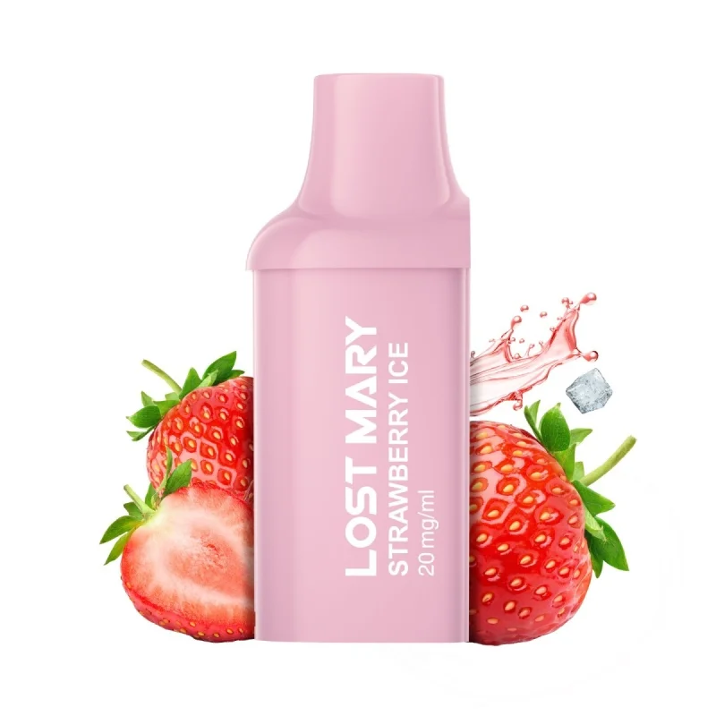 Lost Mary BM1000 Pod Strawberry Ice 2ml 20mg - LOST MARY Brand - Disposable Vapes