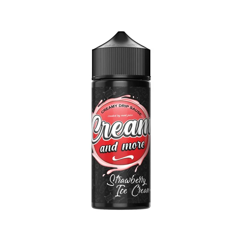 Mad Juice Cream And More Fs Strawberry Ice 30/120ml - MAD JUICE Brand - Flavour Shots