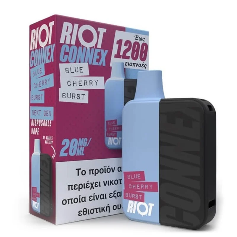 Riot Connex Kit Blue Cherry Burst 2X2ML 20mg - RIOT CONNEX Brand - Disposable Vapes