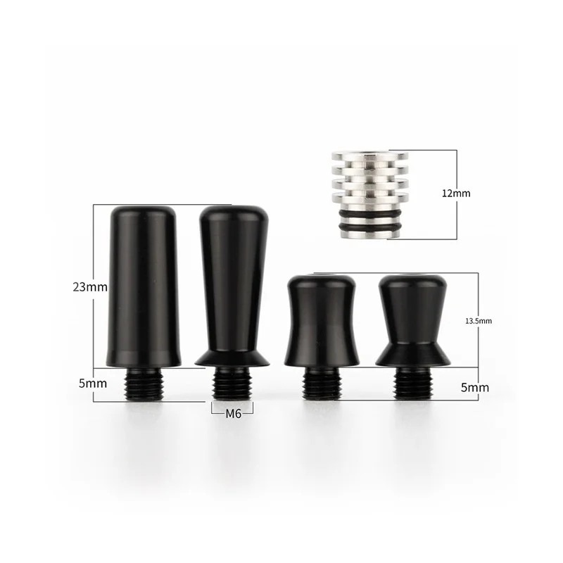 Sailing 510 SS & Epoxy Resin 4 In 1 Drip Tip Black