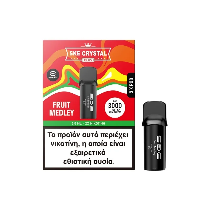 Ske Crystal Plus Pod Fruit Medley 20mg 2ml 3pcs