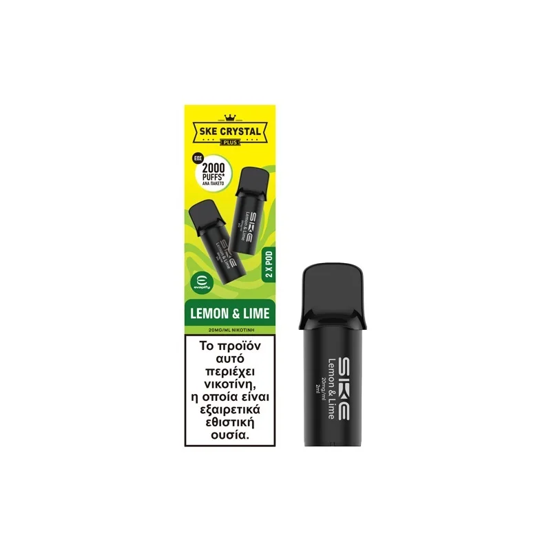 Ske Crystal Plus Pod Lemon Lime 20mg 2ml 2pcs