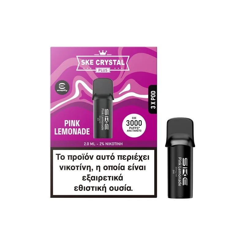 Ske Crystal Plus Pod 20mg 2ml Pink Lemonade 3pcs