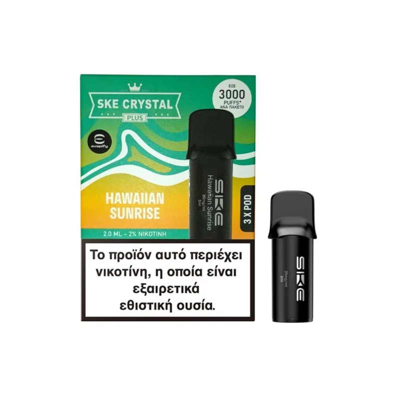Ske Crystal Plus Pod Hawaiian Sunrise 2ml 20mg 3pcs