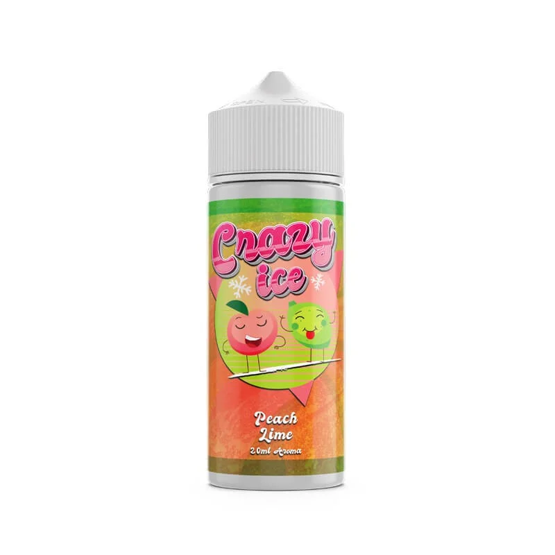 Steam City Liquids Crazy Ice Peach Lime 20/120ml - STEAM CITY LIQUIDS Brand - Flavour Shots