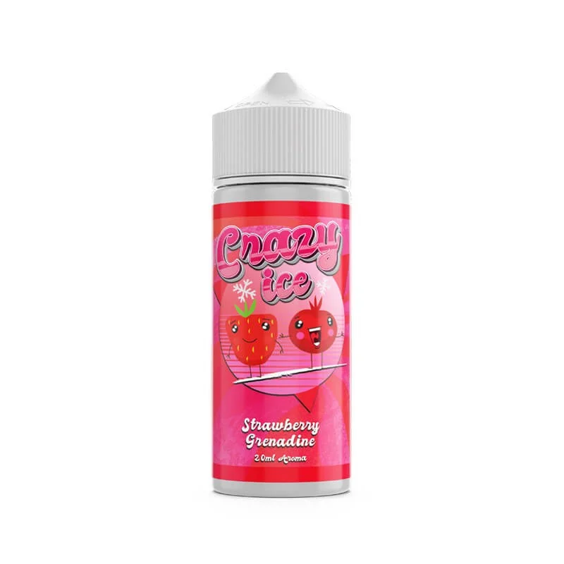 STEAM CITY CRAZY ICE STRAWBERRY GRENADINE FLAVOUR SHOT 20/120ML
