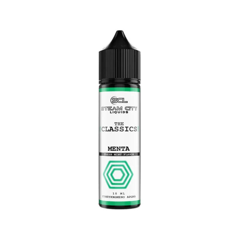 STEAM CITY THE CLASSICS MENTA FLAVOUR SHOT 10/60ML