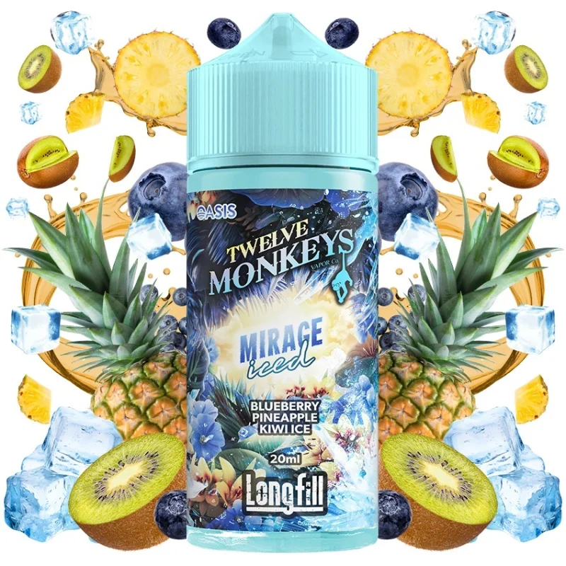 Vapers Experience Twelve Monkeys Oasis Mirage Iced 20/120ml - VAPERS EXPERIENCE Brand - Flavour Shots